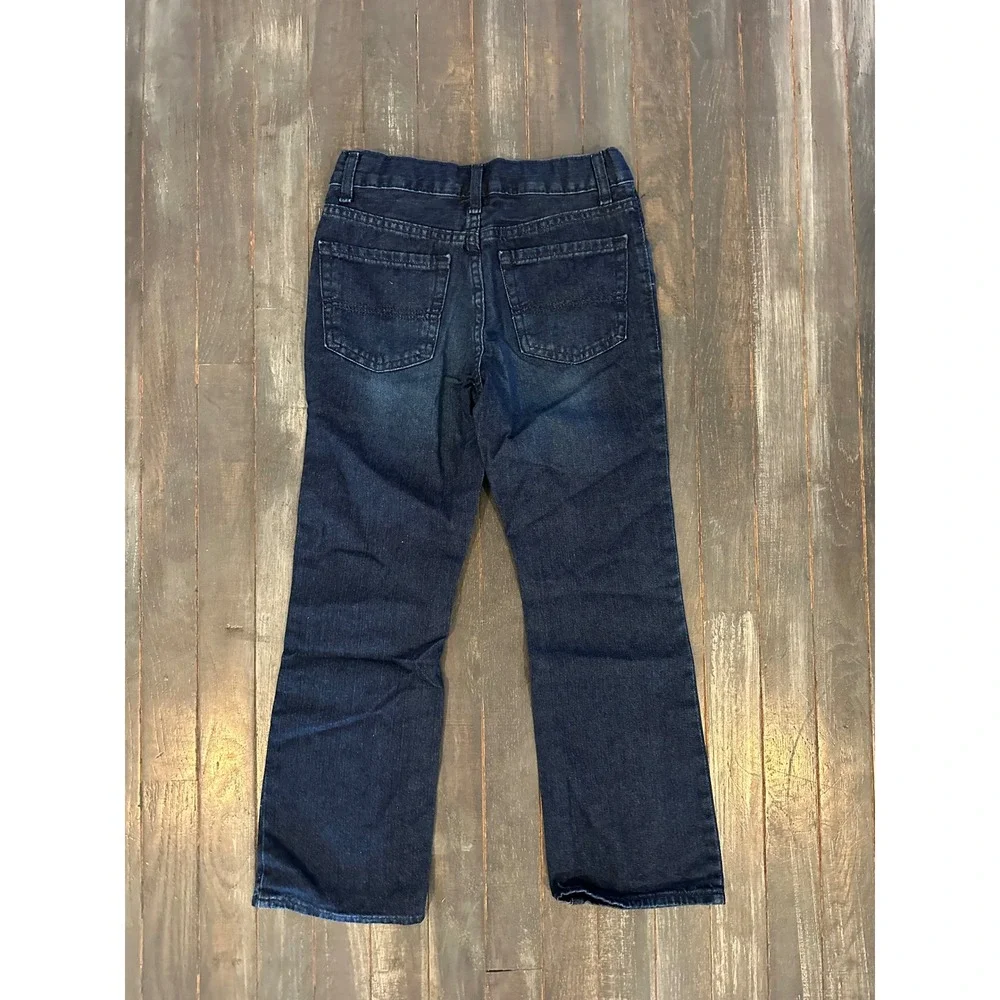 The Children's Place Boys Bootcut Jeans Dark Wash Denim Pants Blue